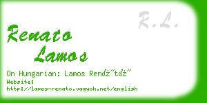 renato lamos business card